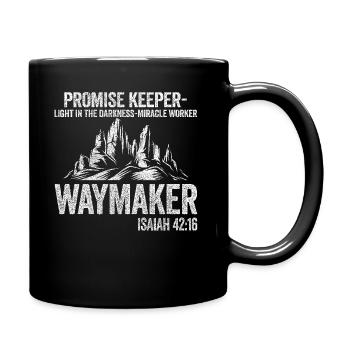 Waymaker Promise Keeper Miracle Worker - Full Colour Mug - black - Right