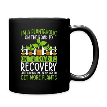 Drôle de dicton pour les amoureux des plantes Plantaholic - Mug uni - noir - Droite