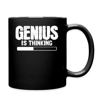 Le génie pense drôle intelligent nerd intelligent - Mug uni - noir - Droite