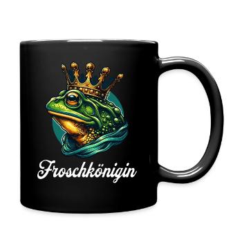 Froschkönigin Krone Partnerin Fasching Karneval - Tasse einfarbig - Schwarz - Rechts