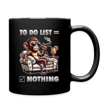 To Do List - Nothing - Full Colour Mug - black - Right