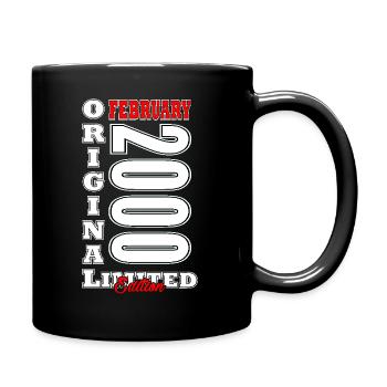 February 2000 birthday present. February 2000. - Full Colour Mug - black - Right