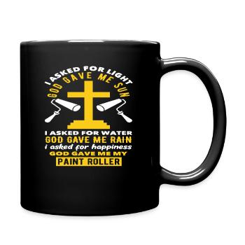 Maler Glauben Gott Malerrolle Inspiration - Tasse einfarbig - Schwarz - Rechts