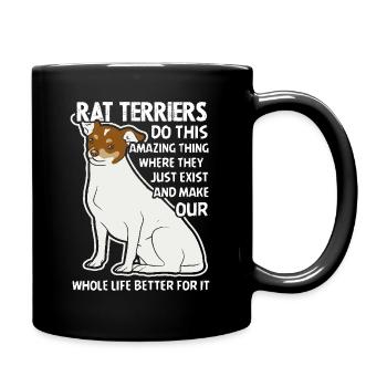 Rat Terriers Do This Amazing Thing - Full Colour Mug - black - Right