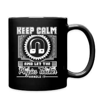 Physics Teacher Let Physics Teacher Handle It - Full Colour Mug - black - Right
