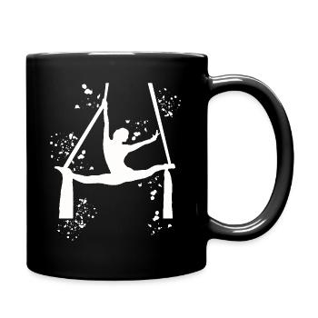Vertical Cloth Aerial Acrobatics Aerial Silk - Full Colour Mug - black - Right