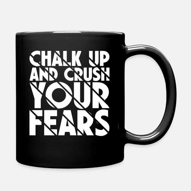 Bouldern Chalk Up Boulderer - Tasse einfarbig - Schwarz