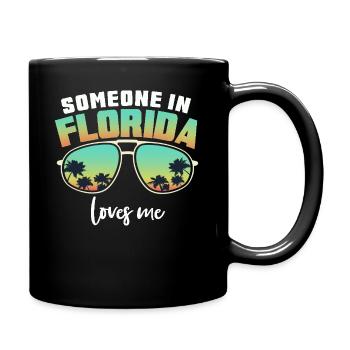 Someone In Florida Loves Me - Full Colour Mug - black - Right