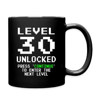 30e anniversaire Niveau 30 débloqué - Mug uni - noir - Droite