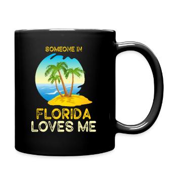 Someone In Florida Loves Me - Full Colour Mug - black - Right