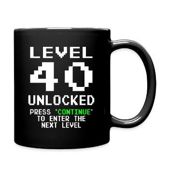 Niveau 40 débloqué - 40 ans Anniversaire du joueur - Mug uni - noir - Droite