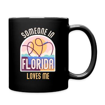 Someone In Florida Loves Me - Full Colour Mug - black - Right