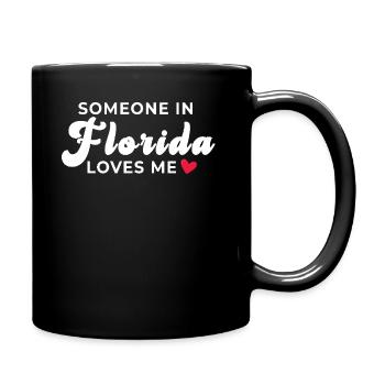 Someone In Florida Loves Me - Full Colour Mug - black - Right