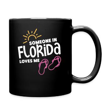 Someone In Florida Loves Me - Full Colour Mug - black - Right