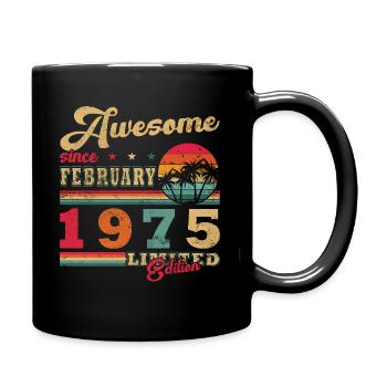 50 ans d’Awesome depuis février 1975 - Mug uni - noir - Droite