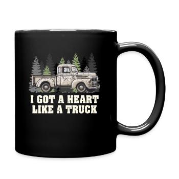 I Got A Heart Like A Truck - Full Colour Mug - black - Right