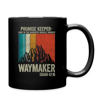 Wegweiser, Versprechenshüter, Wundertäter - Tasse einfarbig - Schwarz - Rechts