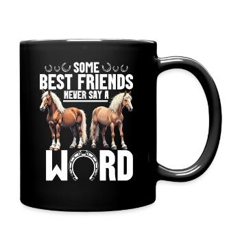 Propriétaire de chevaux équitation Giant Haflinger - Mug uni - noir - Droite