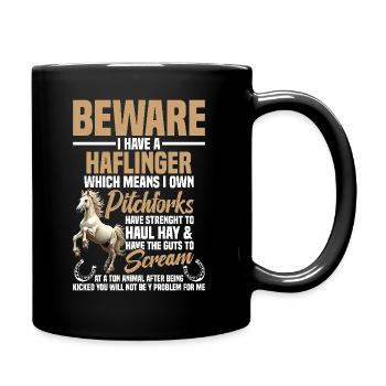 Horse Owner Horse Smell Horse Riding Haflinger - Tasse einfarbig - Schwarz - Rechts