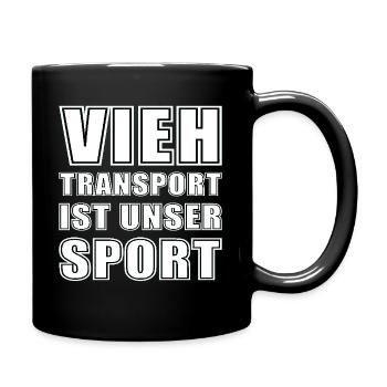 Viehtransport - Tasse einfarbig - Schwarz - Rechts