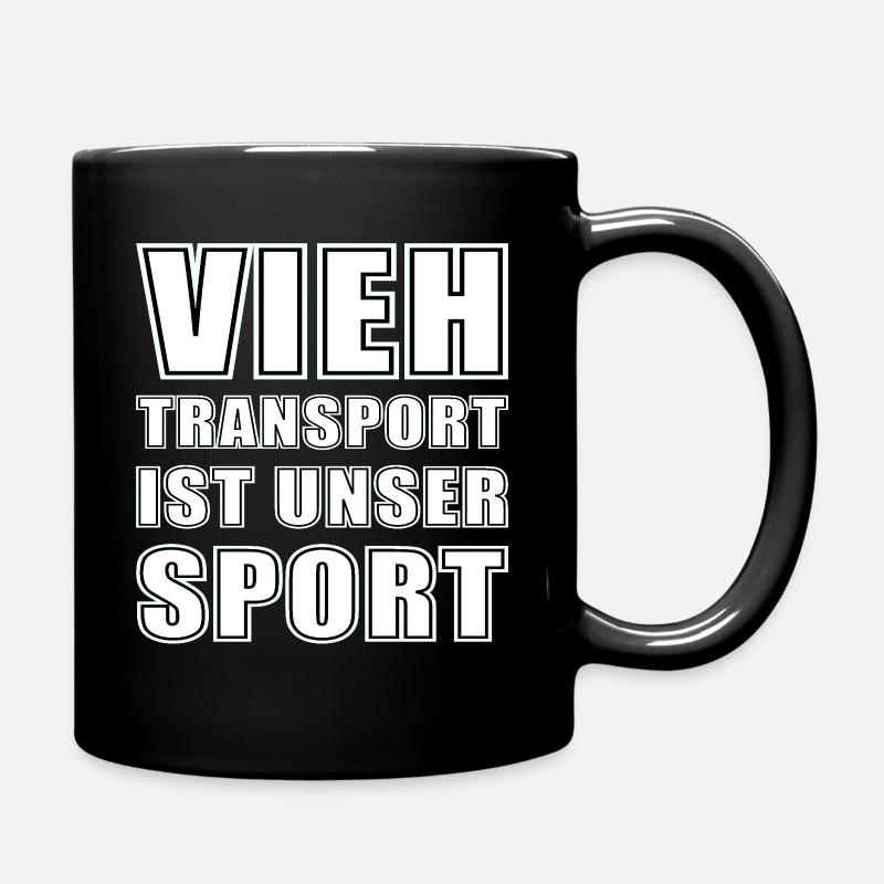 Viehtransport - Tasse einfarbig - Schwarz