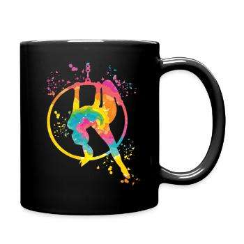 Aerialist Aerial Ring Lyra Air Ring - Full Colour Mug - black - Right