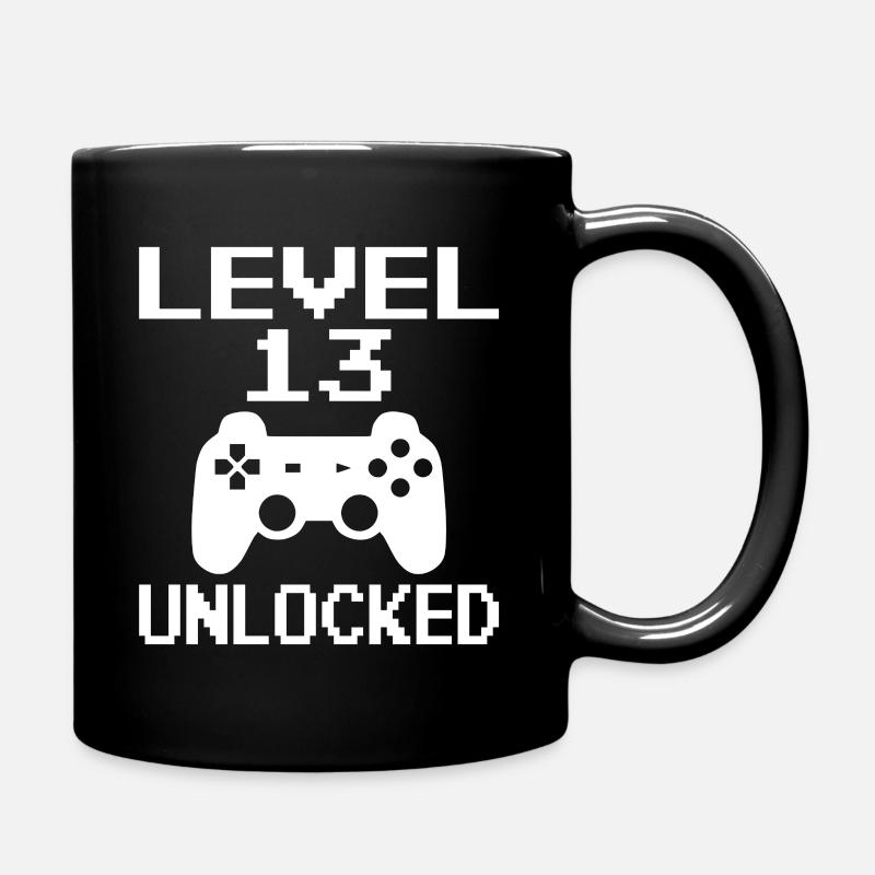 Cadeau de jeu du 13e anniversaire débloqué niveau 13 - Mug uni - noir