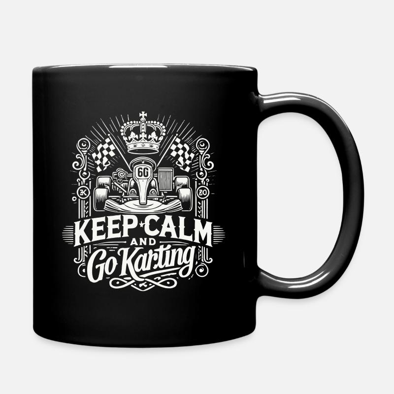 Restez calme et faites du kart - Mug uni - noir