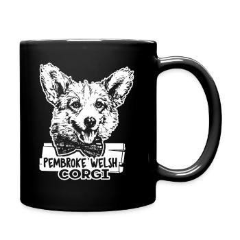 I Love Pembroke Welsh Corgi - Full Colour Mug - black - Right