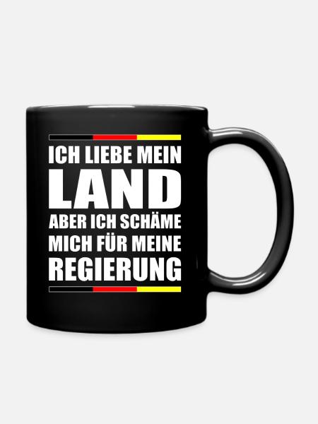 Deutsche Regierung Deutschland Politik Geschenk - Tasse einfarbig - Schwarz
