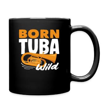 Joueur de tuba Born Tuba motif sauvage - Mug uni - noir - Droite