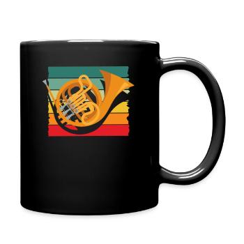 Tuba Player Vintage Music Retro Look - Full Colour Mug - black - Right