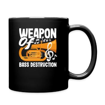 Tuba Player Weapon of Bass Destruction - Full Colour Mug - black - Right