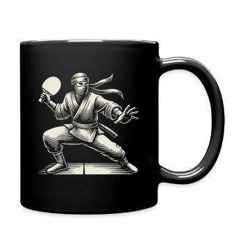 Ninja Table Tennis Fighter Ping Pong Master - Full Colour Mug - black - Right