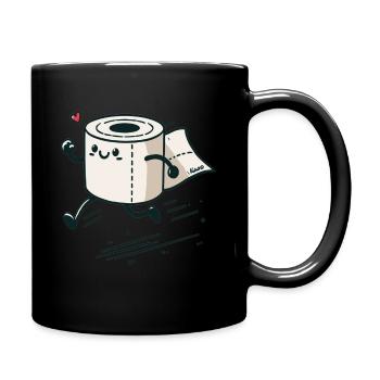 Papier toilette d’urgence rapide - Mug uni - noir - Droite