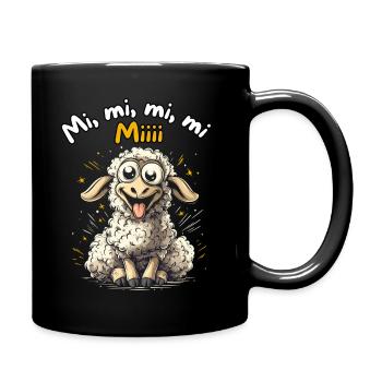 Mi Mi Mi Mi Miii - Funny Sheep Design - Full Colour Mug - black - Right