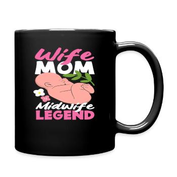 Midwife Mom Wife Legend - Full Colour Mug - black - Right