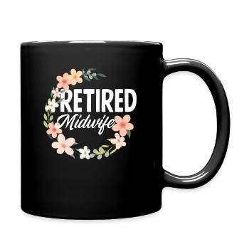 Retirement Midwife Flower Dream - Full Colour Mug - black - Right