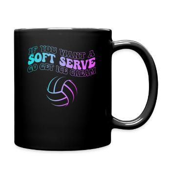 Wenn Sie ein Softeis wollen, holen Sie sich Eis - Tasse einfarbig - Schwarz - Rechts
