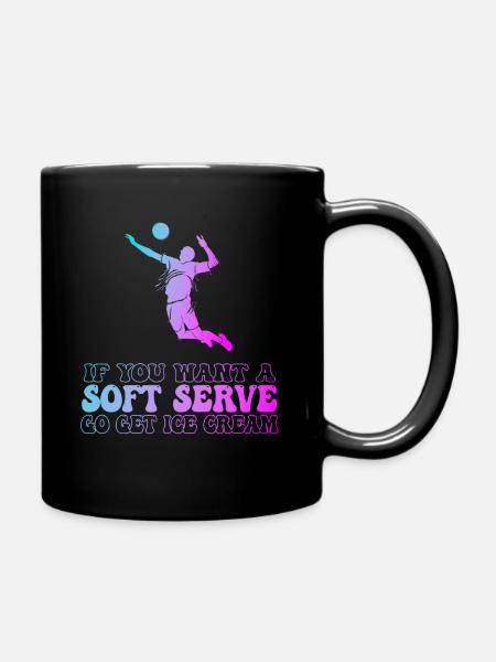 Wenn Sie ein Softeis wollen, holen Sie sich Eis - Tasse einfarbig - Schwarz