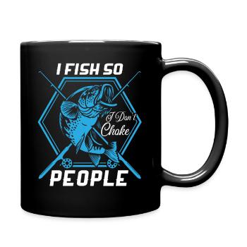 Je pêche pour ne pas étouffer les gens - Mug uni - noir - Droite