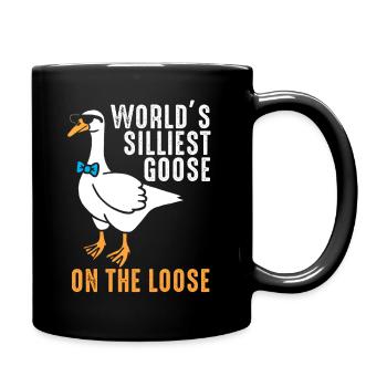 Worlds Silliest Goose On The Loose - Full Colour Mug - black - Right
