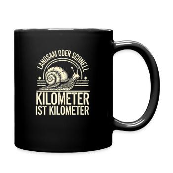 Schritt für Schritt: Egal ob langsam oder schnell - Tasse einfarbig - Schwarz - Rechts