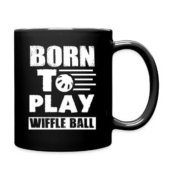 Wiffle Ball Born To Play Wiffle Ball - Full Colour Mug - black - Right