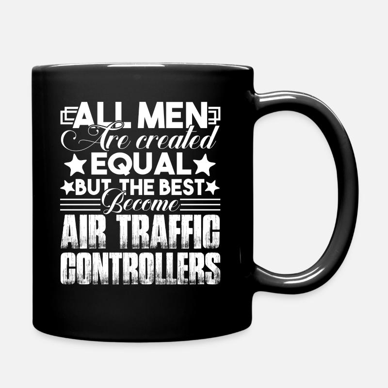 Best Men Become Air Traffic Controllers - Full Colour Mug - black