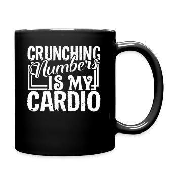 Accountant Crunching Numbers Is My Cardio - Full Colour Mug - black - Right