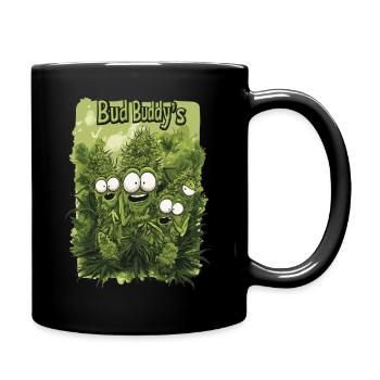 Bud Buds Stoner Friends Cannabis Weed - Full Colour Mug - black - Right