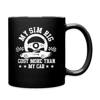 Simracer Esports Enthusiast Sim Racing - Full Colour Mug - black - Right