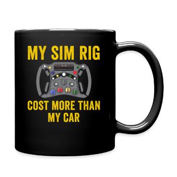 Simracer Esports Enthusiast Sim Racing - Full Colour Mug - black - Right