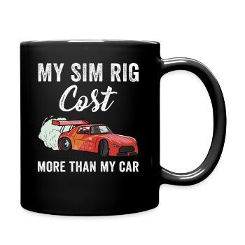 Simracer Esports Enthusiast Sim Racing - Tasse einfarbig - Schwarz - Rechts